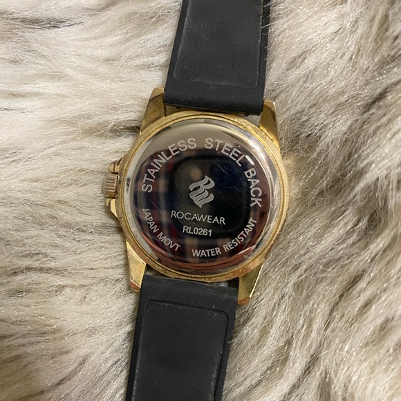 Vintage early 2000s Rocawear glam black and gold rhinestone watch - Picture 6 of 6
